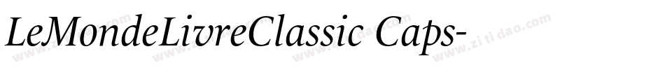 LeMondeLivreClassic Caps字体转换